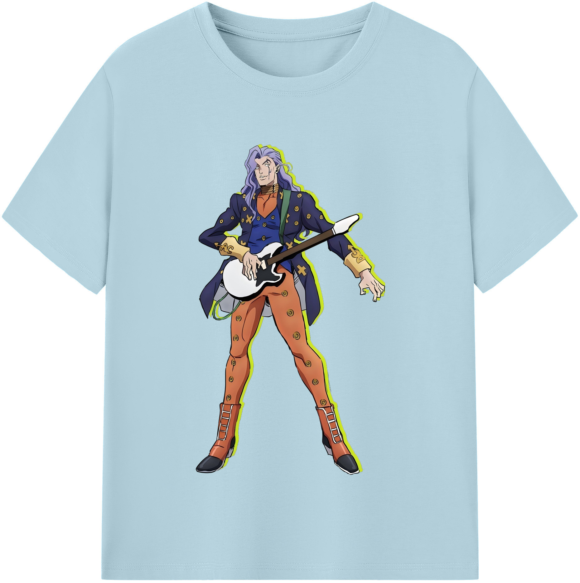（画像用） ジョジョの奇妙な冒険 おといし あきら JoJo's Bizarre Adventure Akira Otoishi 綿100％半袖Tシャツ（フロントプリント）